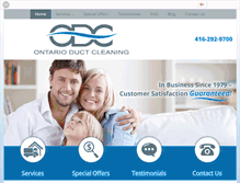Tablet Screenshot of ontarioductcleaningtoronto.ca